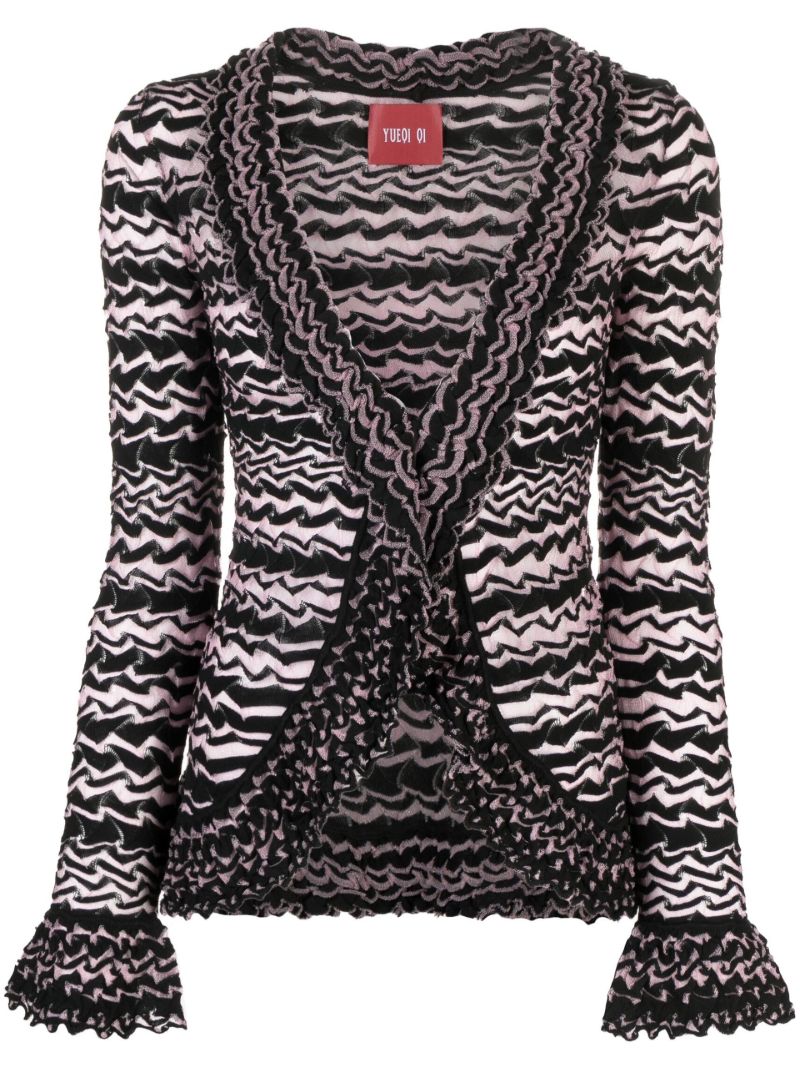 Pink Long Sleeve Knitted Cardigan