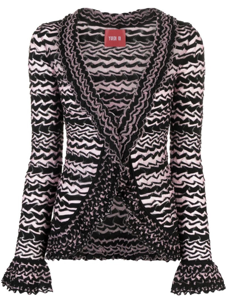 Pink Long Sleeve Knitted Cardigan