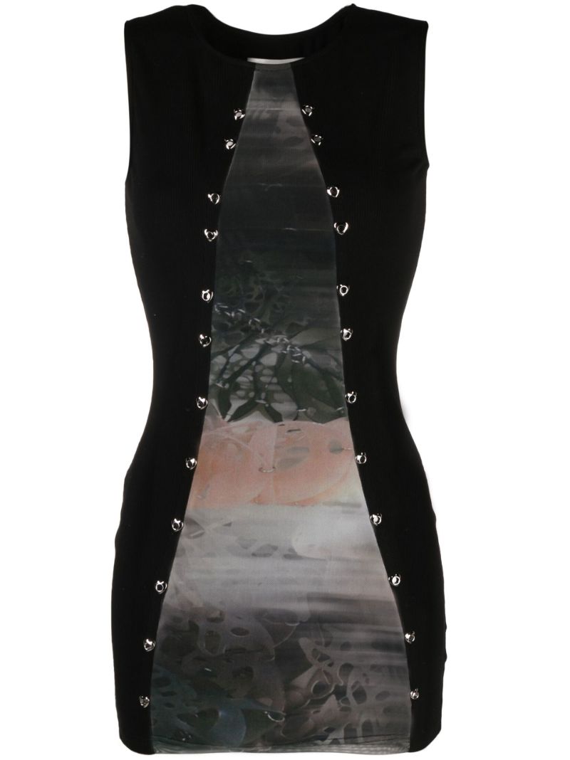Black Terrarium Tulle Mini Dress