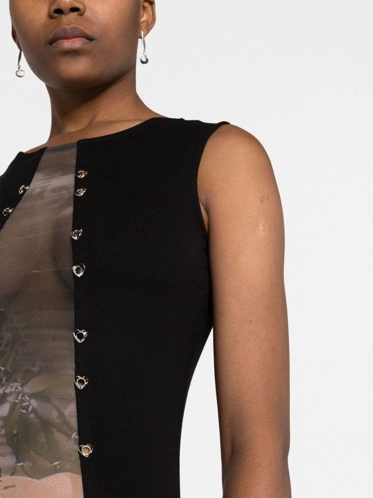 Black Terrarium Tulle Mini Dress