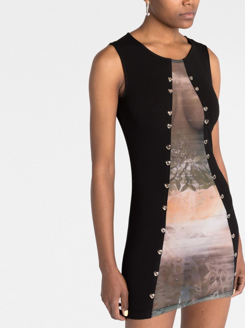 Black Terrarium Tulle Mini Dress
