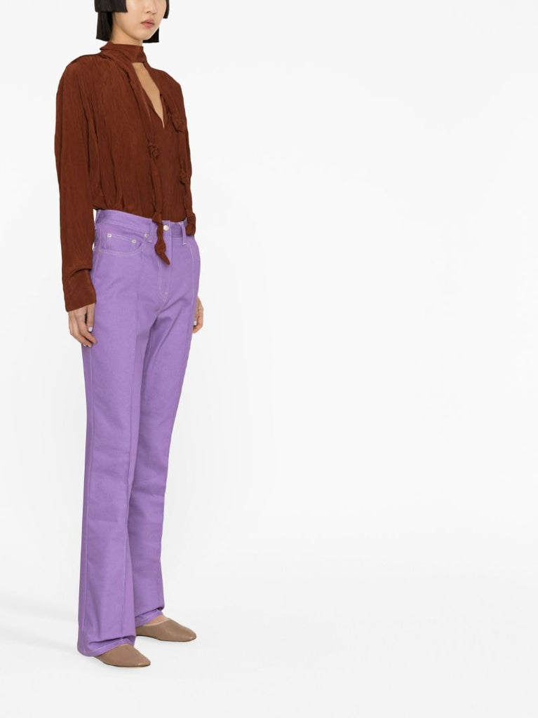 Purple Flared Jeans