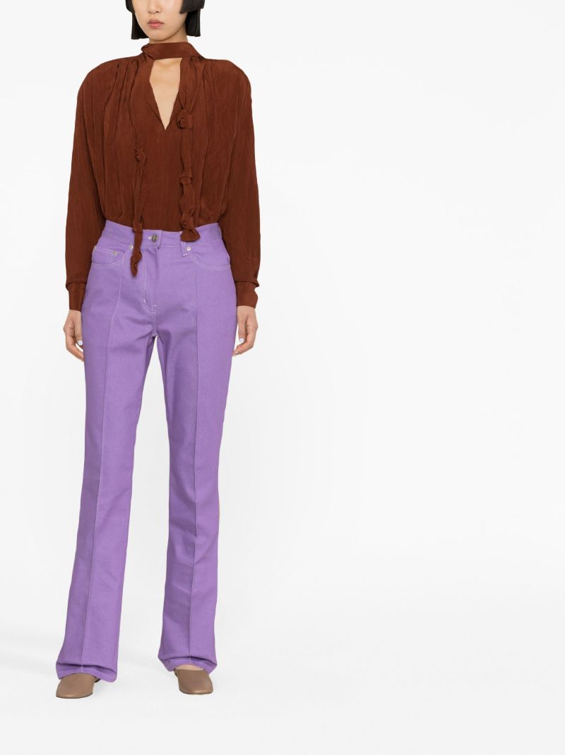 Purple Flared Jeans