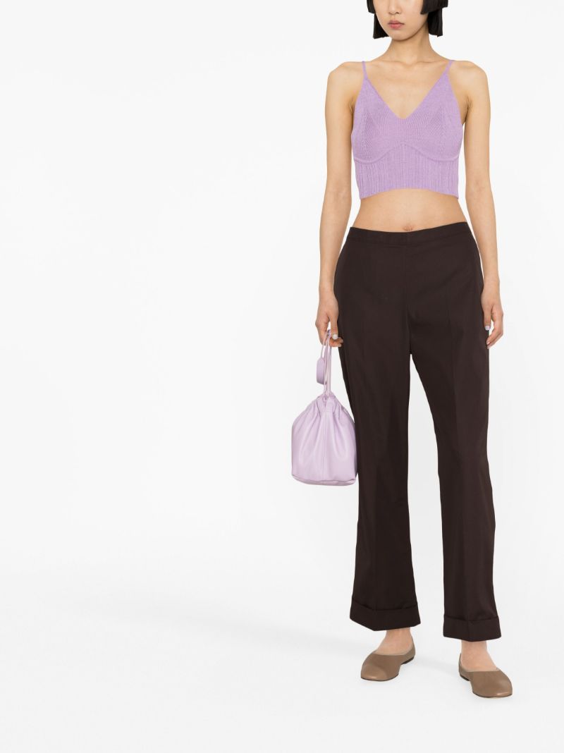 Purple Ribbed Kitted Top