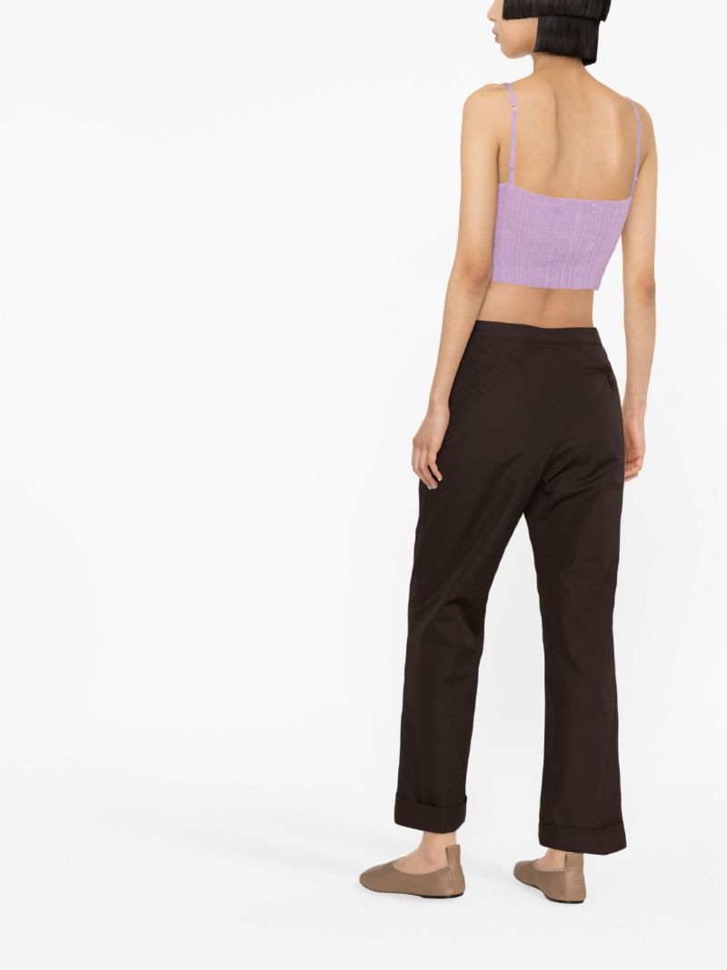 Purple Ribbed Kitted Top