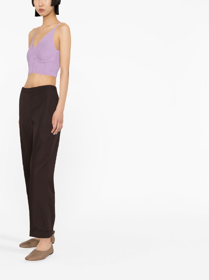 Purple Ribbed Kitted Top