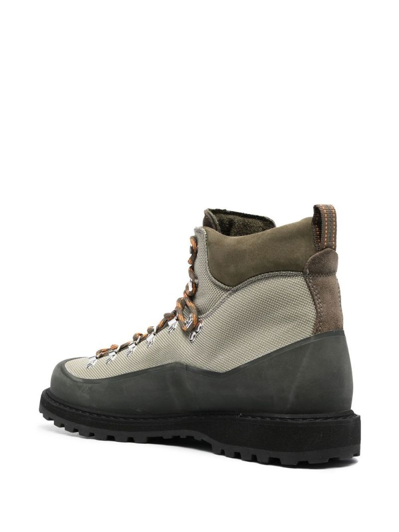 Green Chunky Lace Up Boots