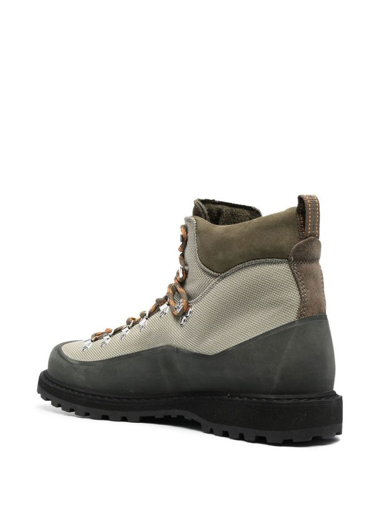 Green Chunky Lace Up Boots