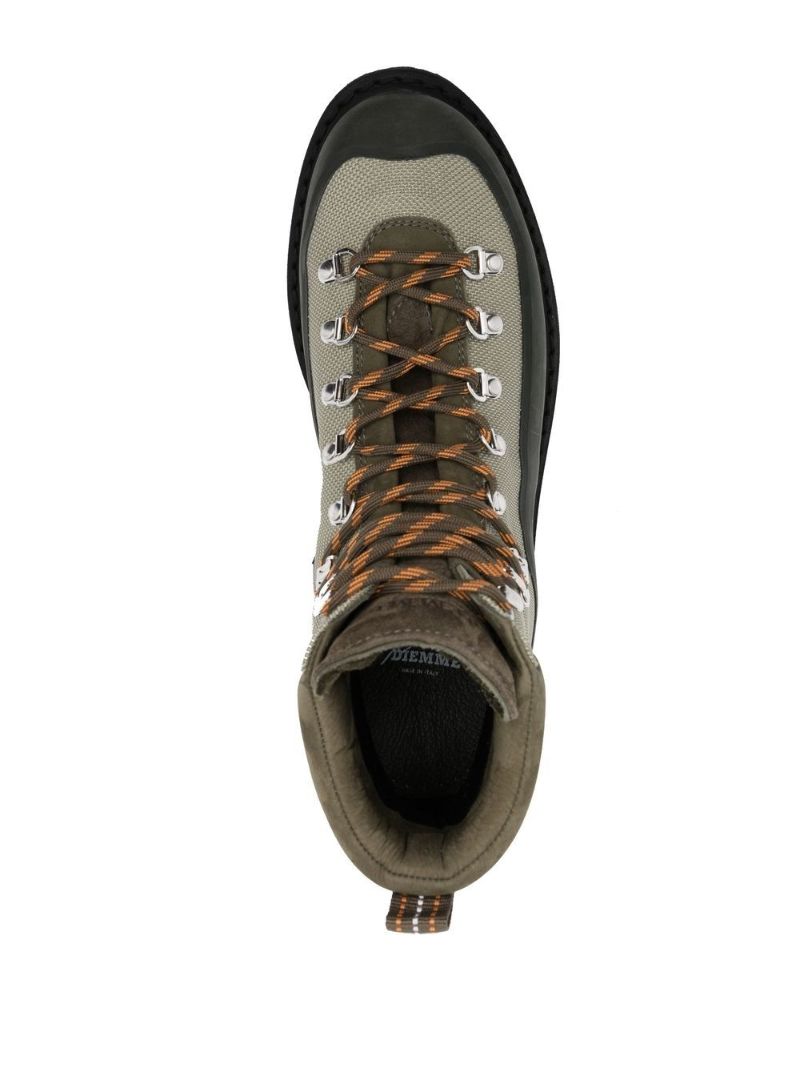 Green Chunky Lace Up Boots