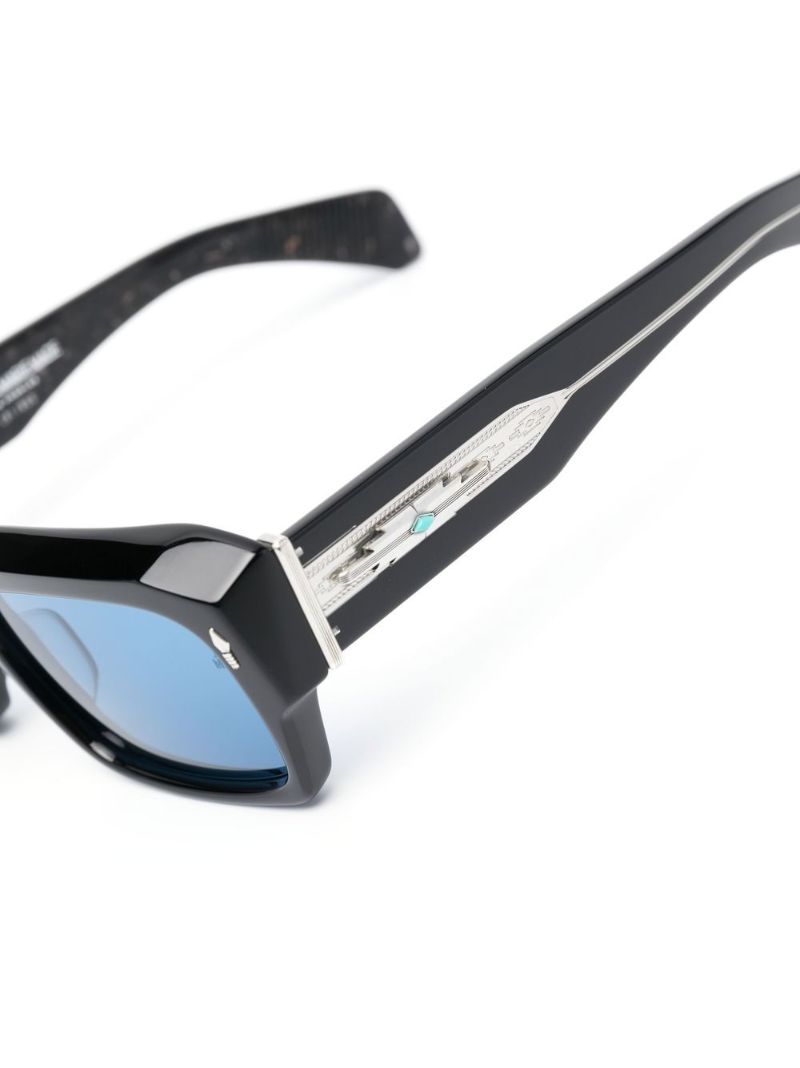 Black Dakota Rectangle Frame Sunglasses