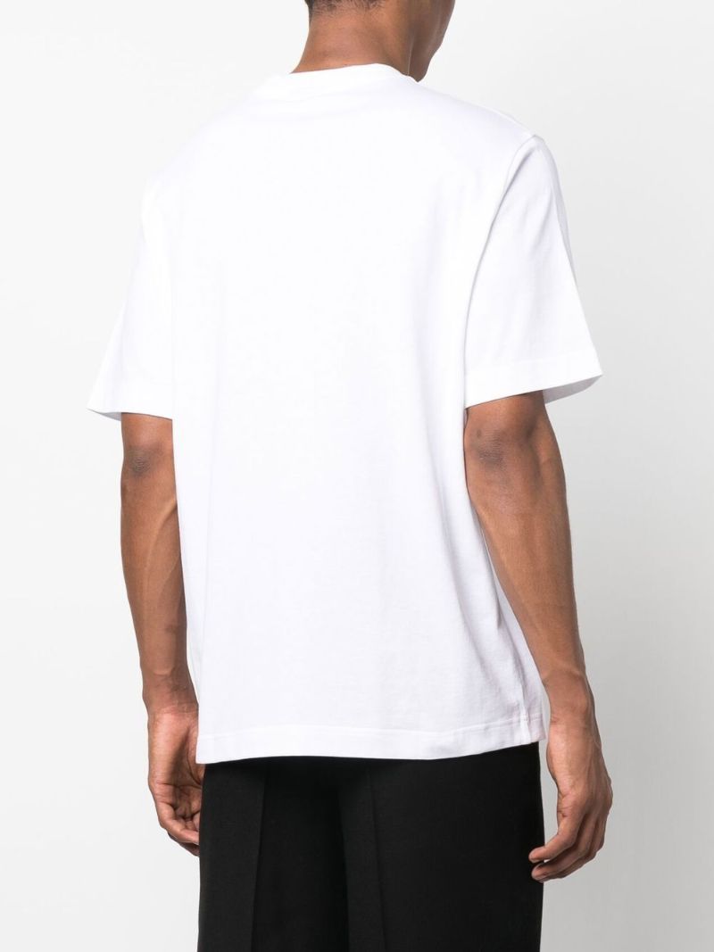 White Cotton Mountain Logo-print T-shirt