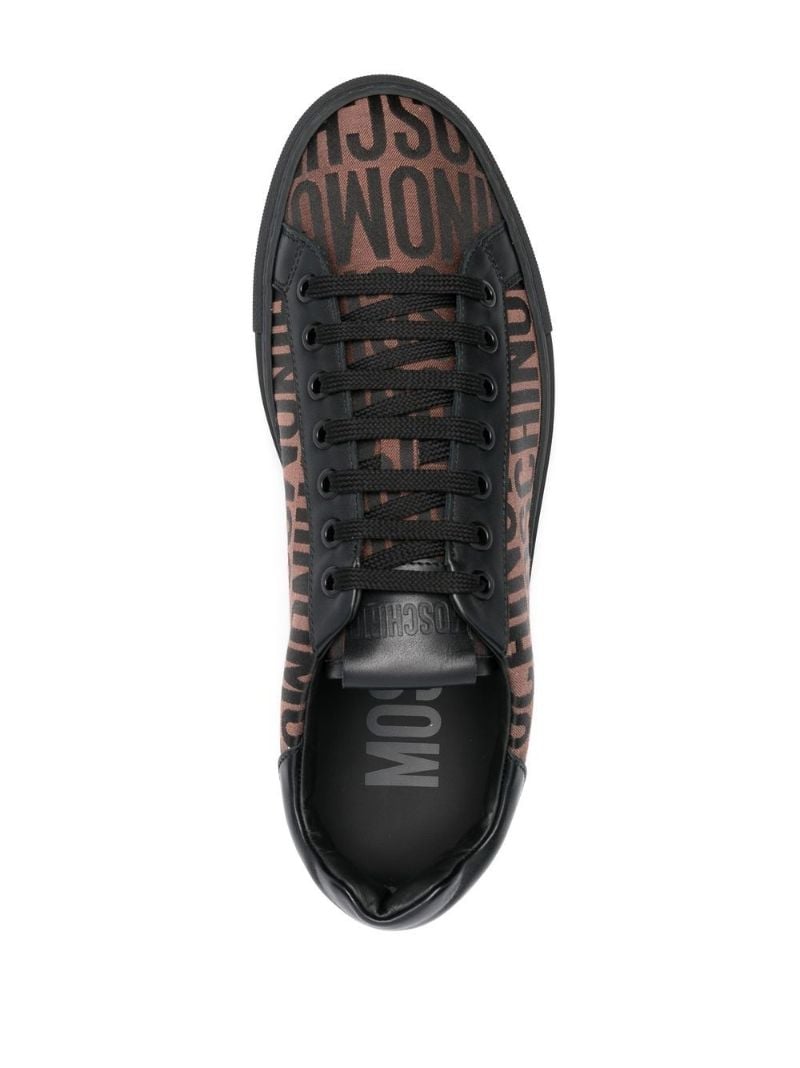 Brown Logo Jacquard Low-top Sneakers