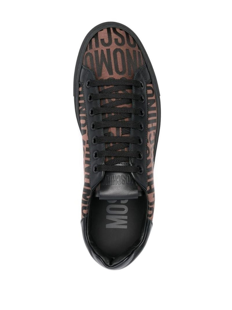 Brown Logo Jacquard Low-top Sneakers
