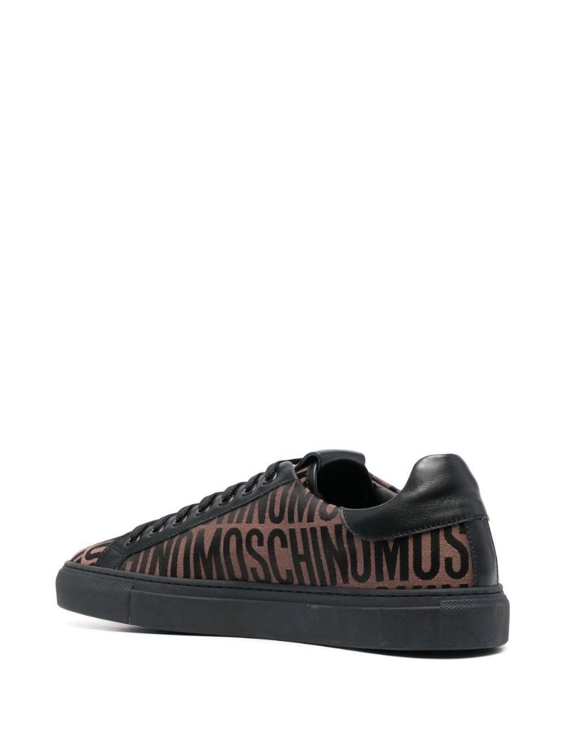 Brown Logo Jacquard Low-top Sneakers