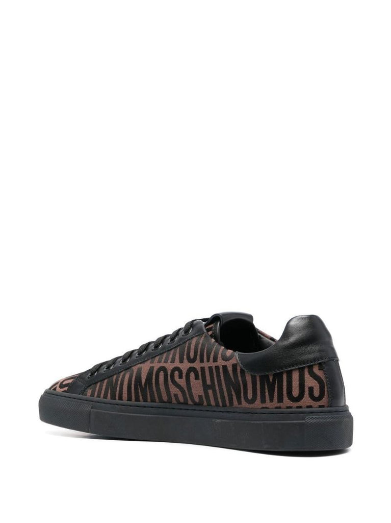Brown Logo Jacquard Low-top Sneakers