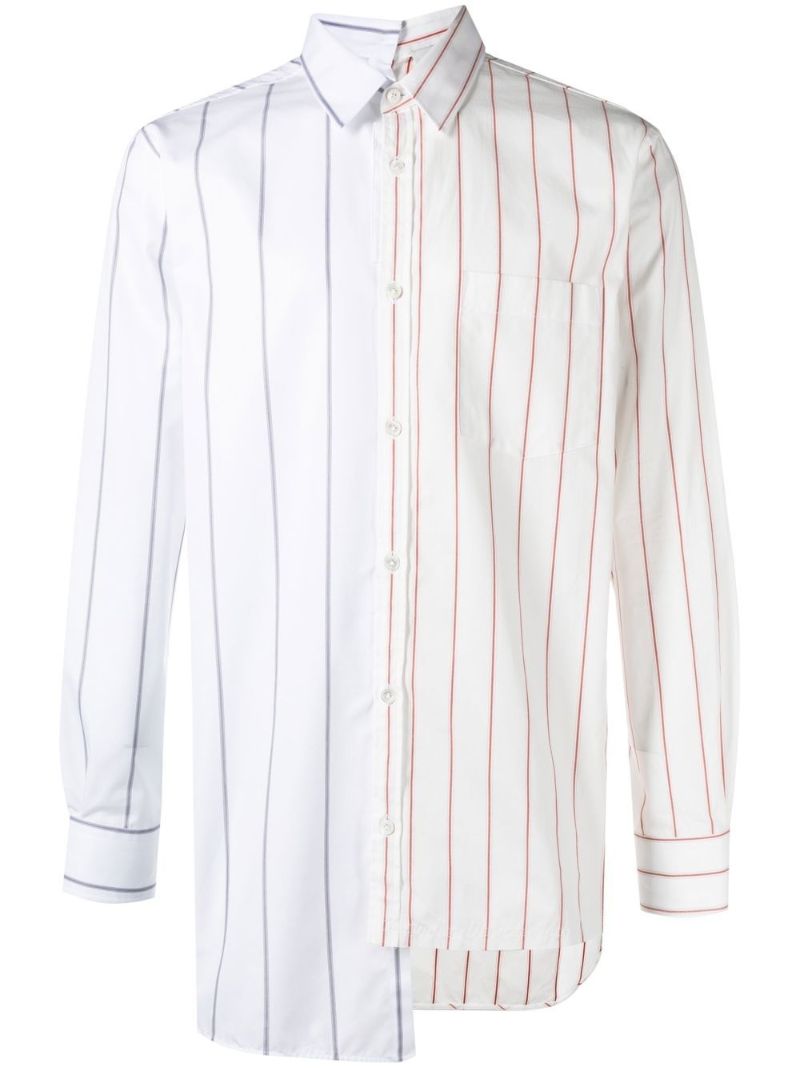 White Two-tone Pinstripe Shirt