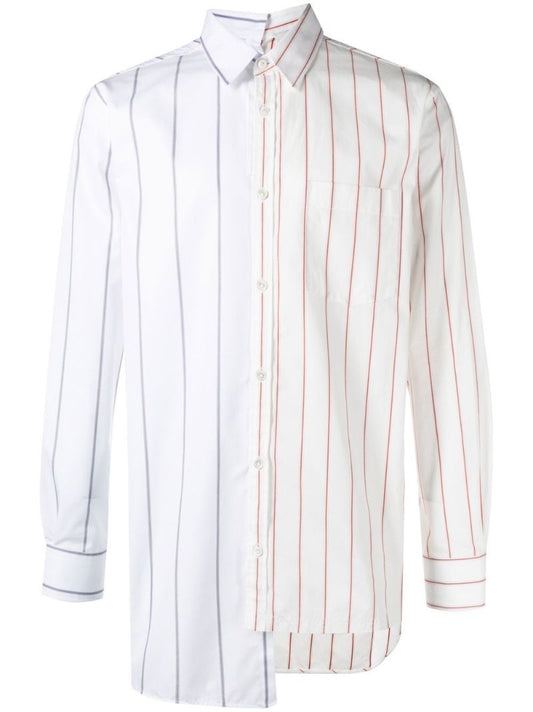 White Two-tone Pinstripe Shirt