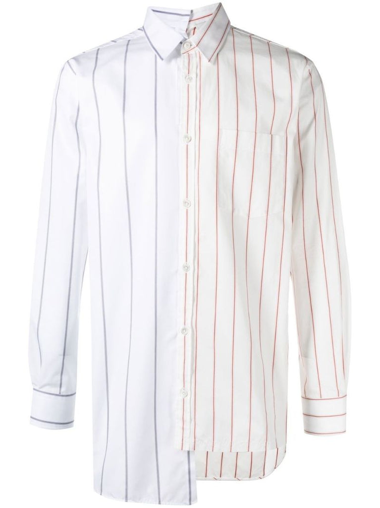 White Two-tone Pinstripe Shirt