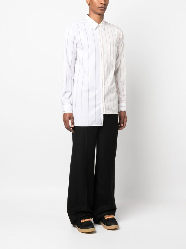 White Two-tone Pinstripe Shirt