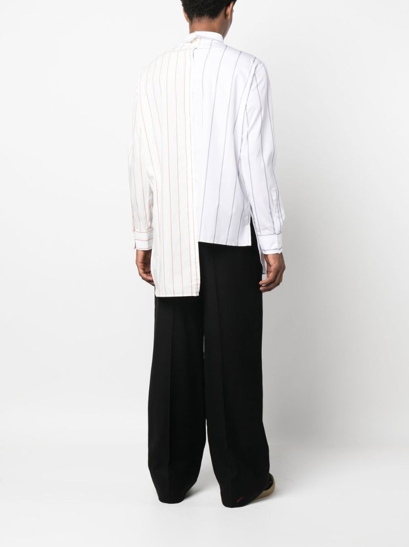 White Two-tone Pinstripe Shirt