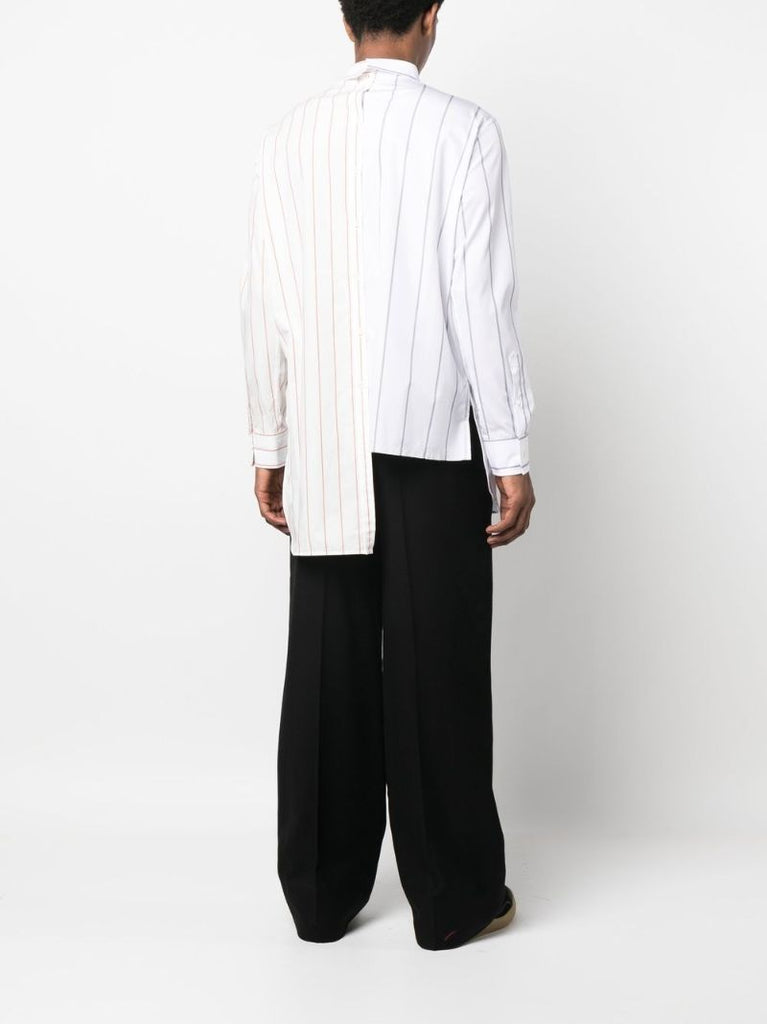 White Two-tone Pinstripe Shirt