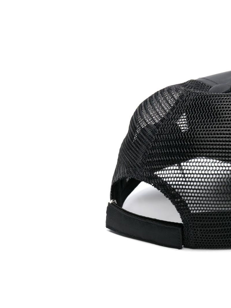 Black Logo Patch Trucker Cap