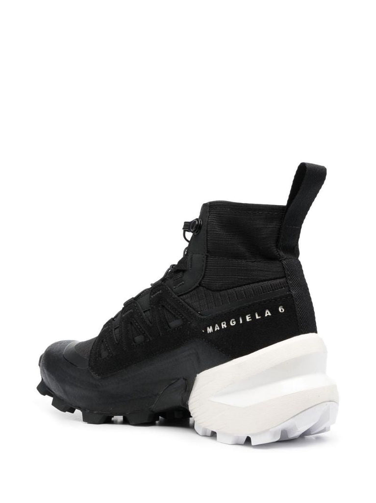 X Salomon Black Cross High-top Sneakers