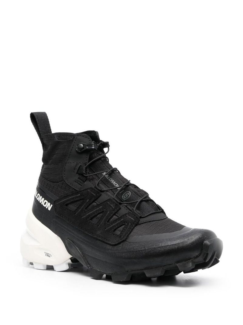 X Salomon Black Cross High-top Sneakers