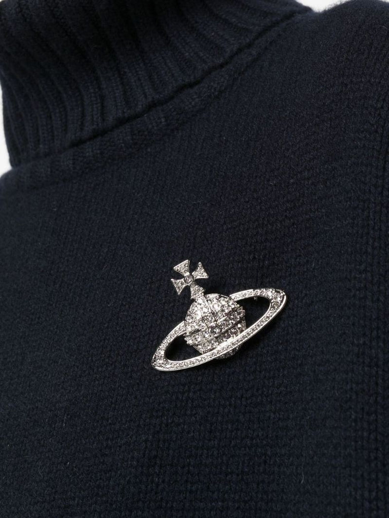 Silver-tone Bas Relief Brooch