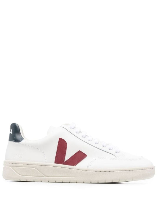 White V-12 Leather Sneakers