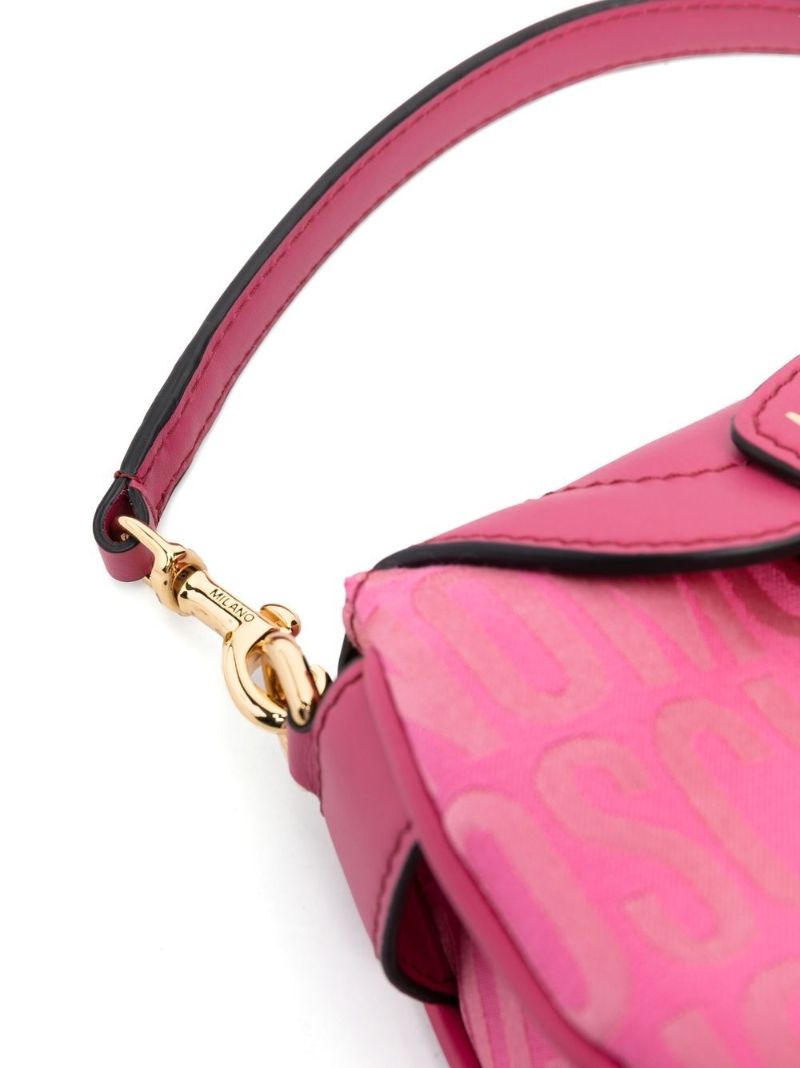 Pink Logo Stamp Monogram Shoulder Bag