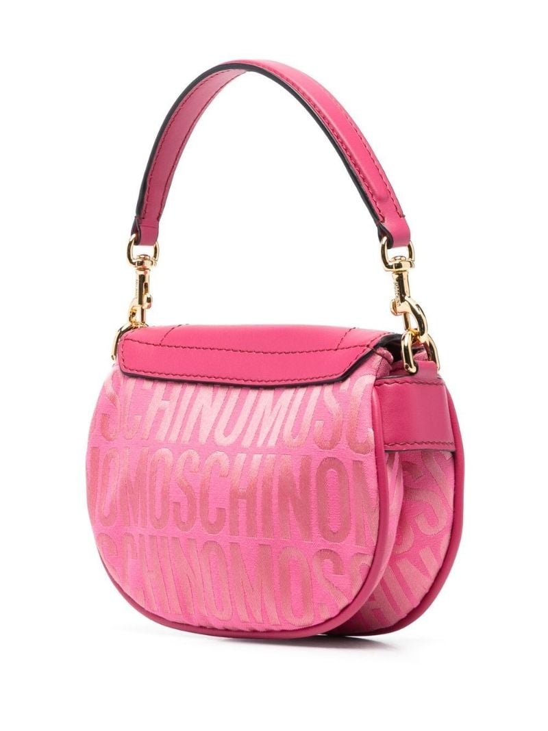 Pink Logo Stamp Monogram Shoulder Bag