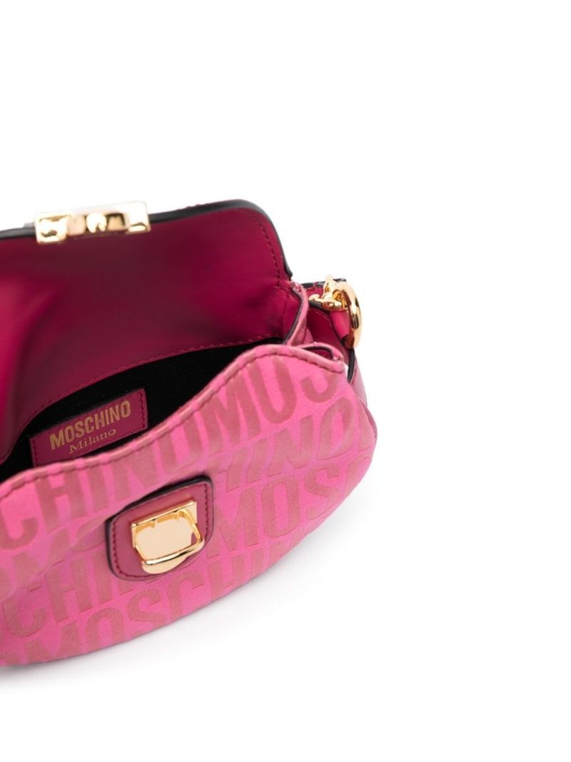 Pink Logo Stamp Monogram Shoulder Bag