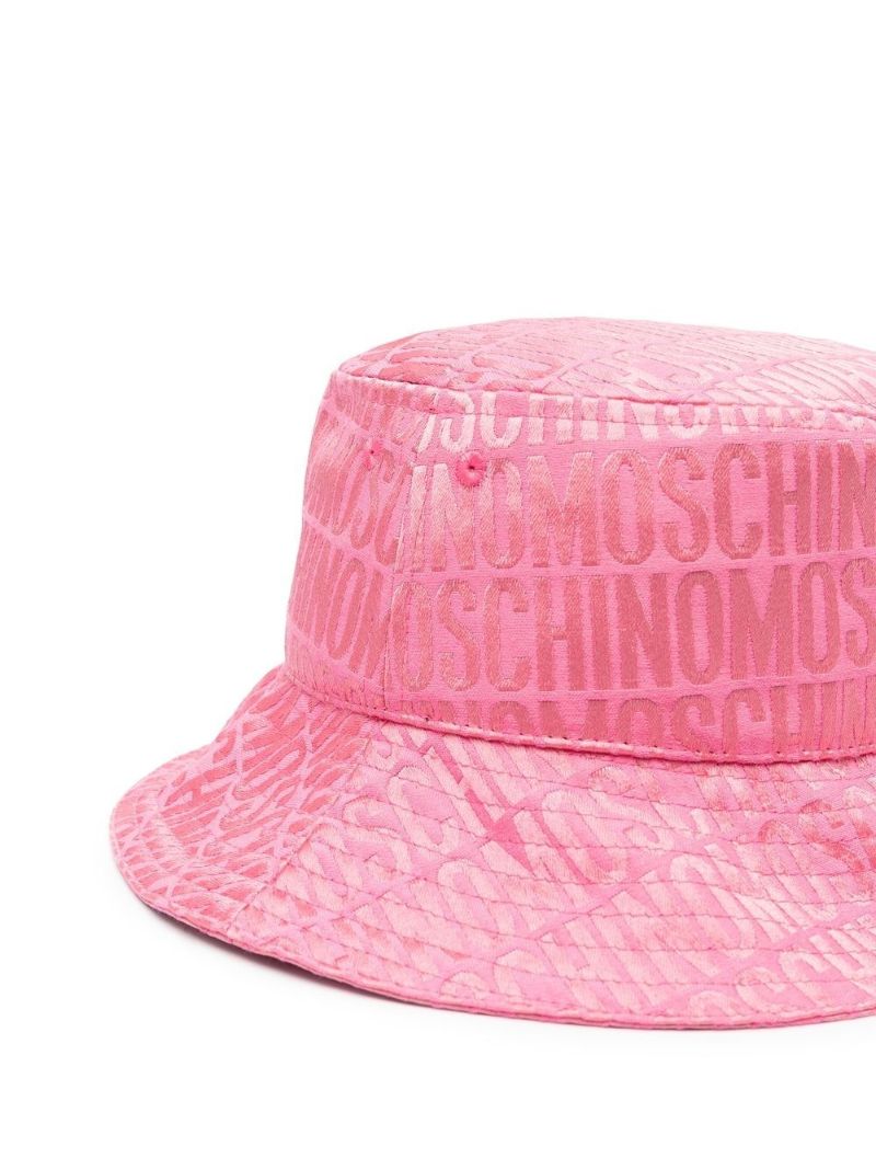 Pink Jacquard-logo Bucket Hat