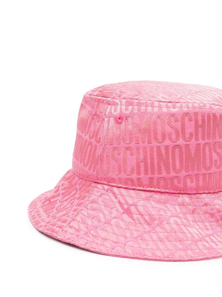 Pink Jacquard-logo Bucket Hat