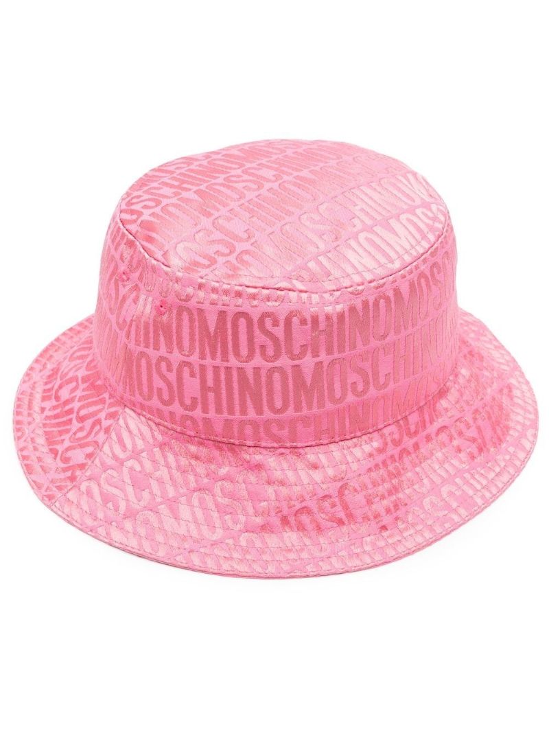 Pink Jacquard-logo Bucket Hat