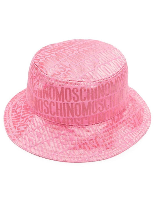 Pink Jacquard-logo Bucket Hat