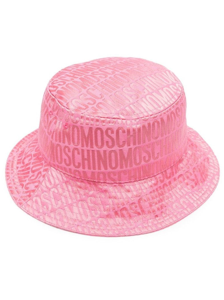 Pink Jacquard-logo Bucket Hat