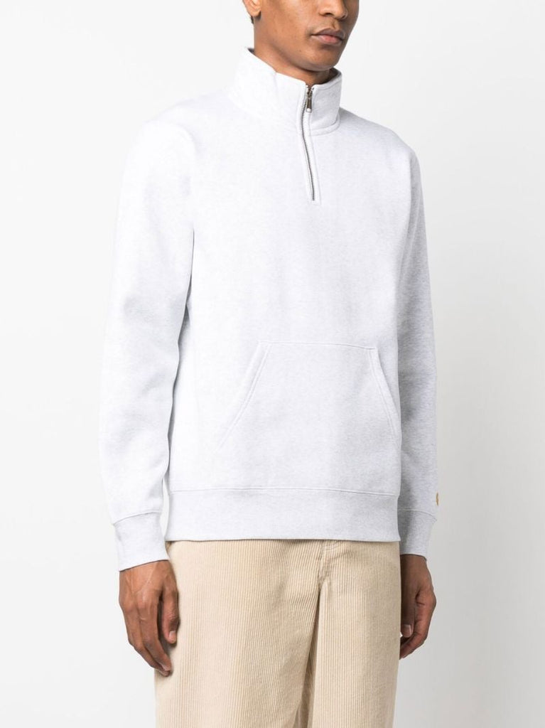 White Chase Half-zip Sweatshirt