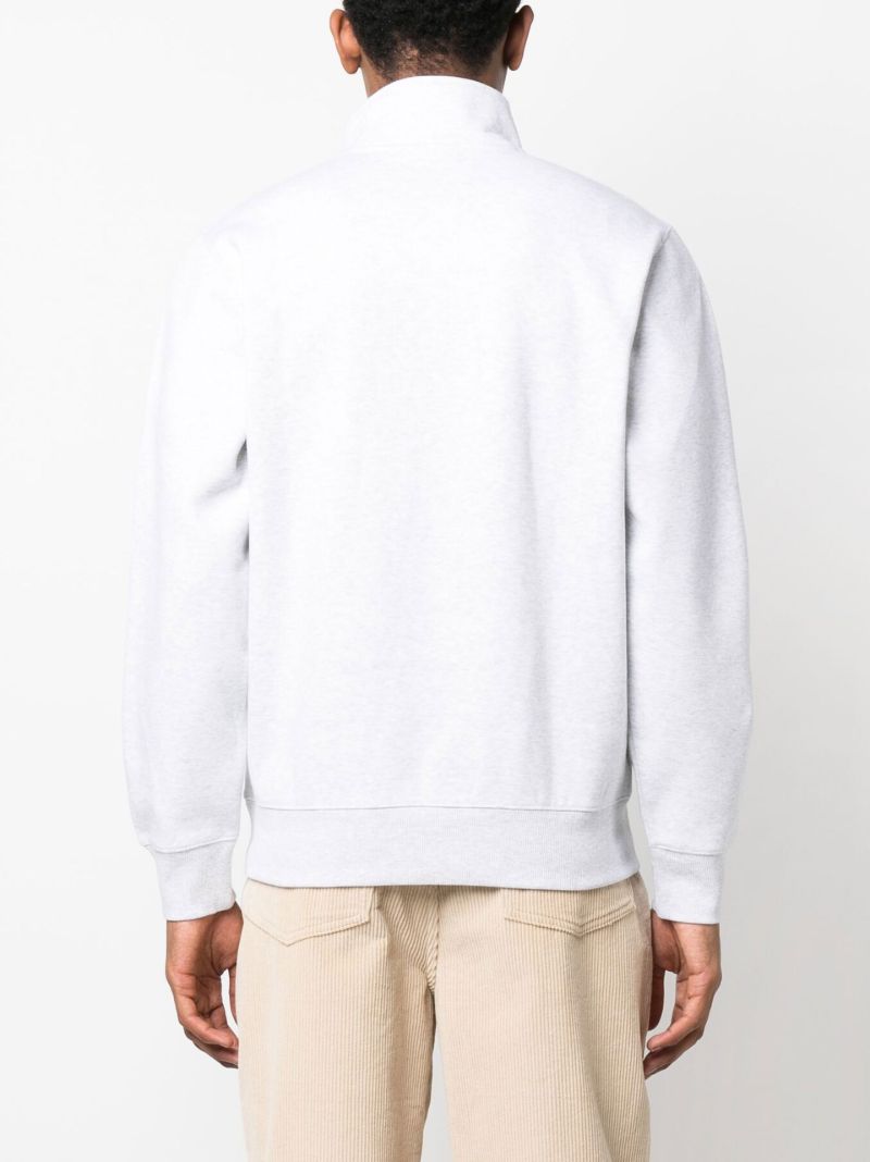 White Chase Half-zip Sweatshirt