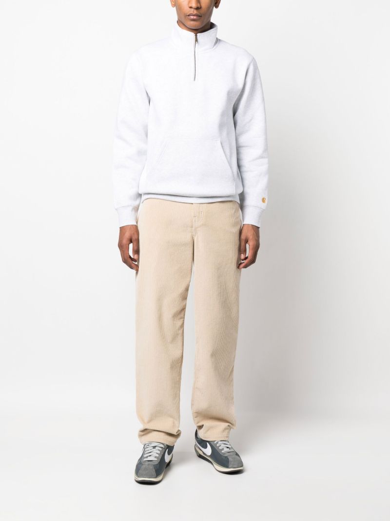 White Chase Half-zip Sweatshirt