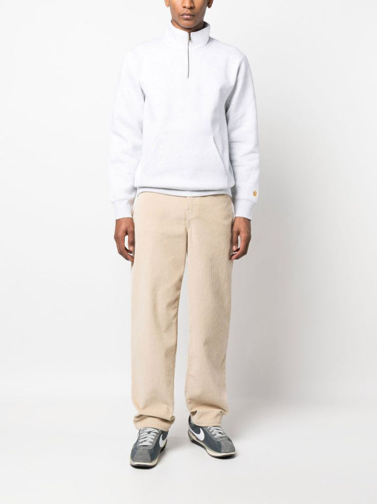 White Chase Half-zip Sweatshirt