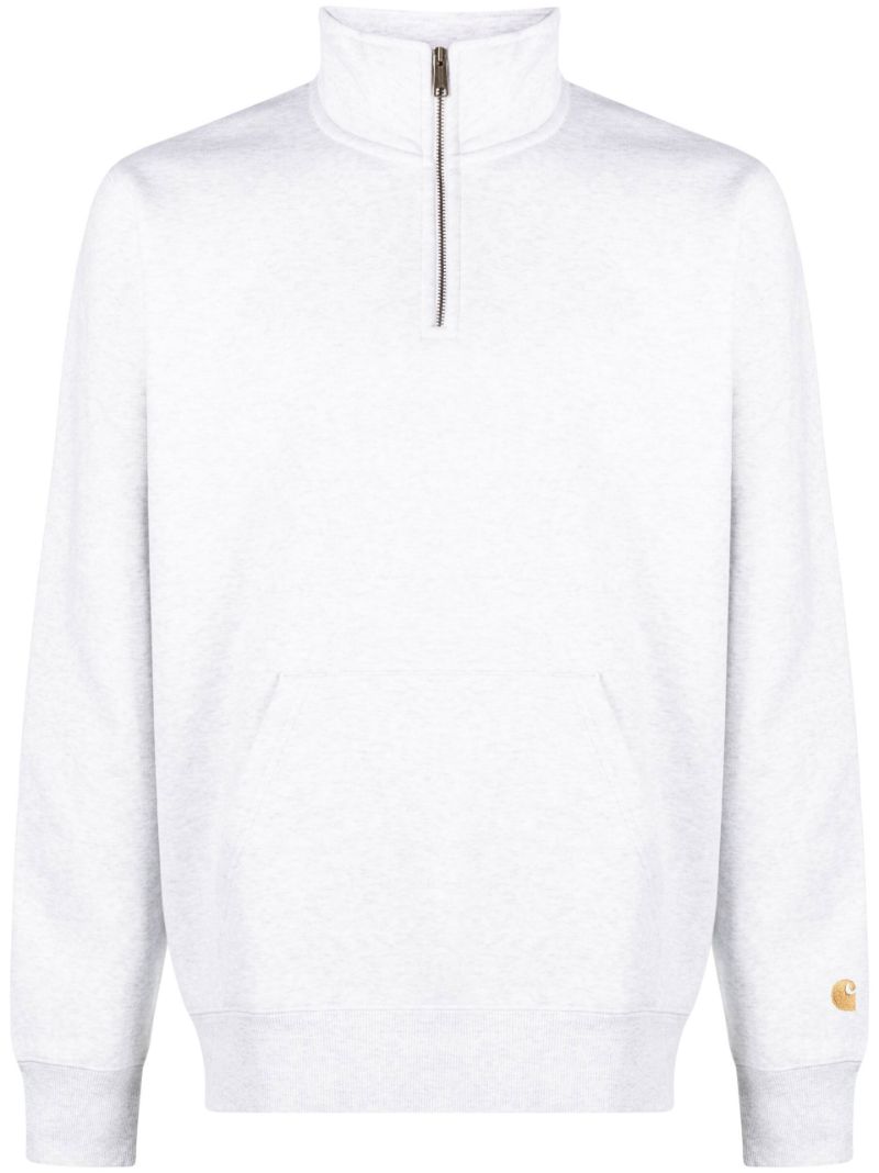 White Chase Half-zip Sweatshirt