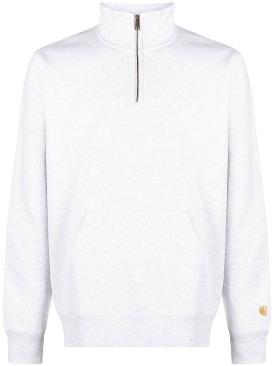White Chase Half-zip Sweatshirt