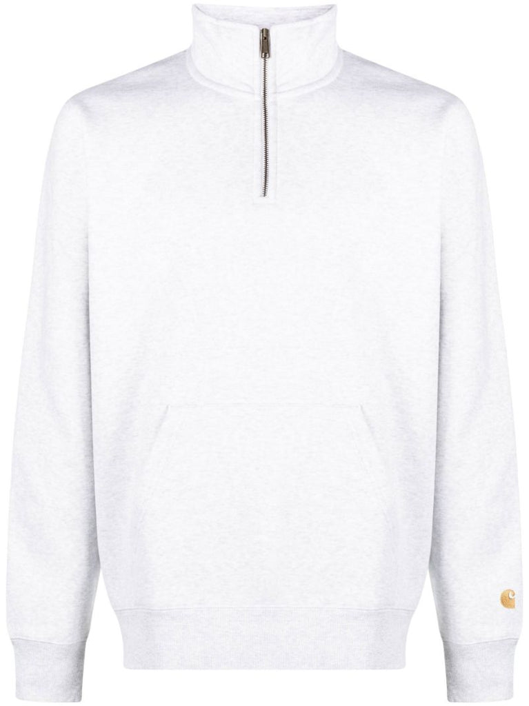 White Chase Half-zip Sweatshirt