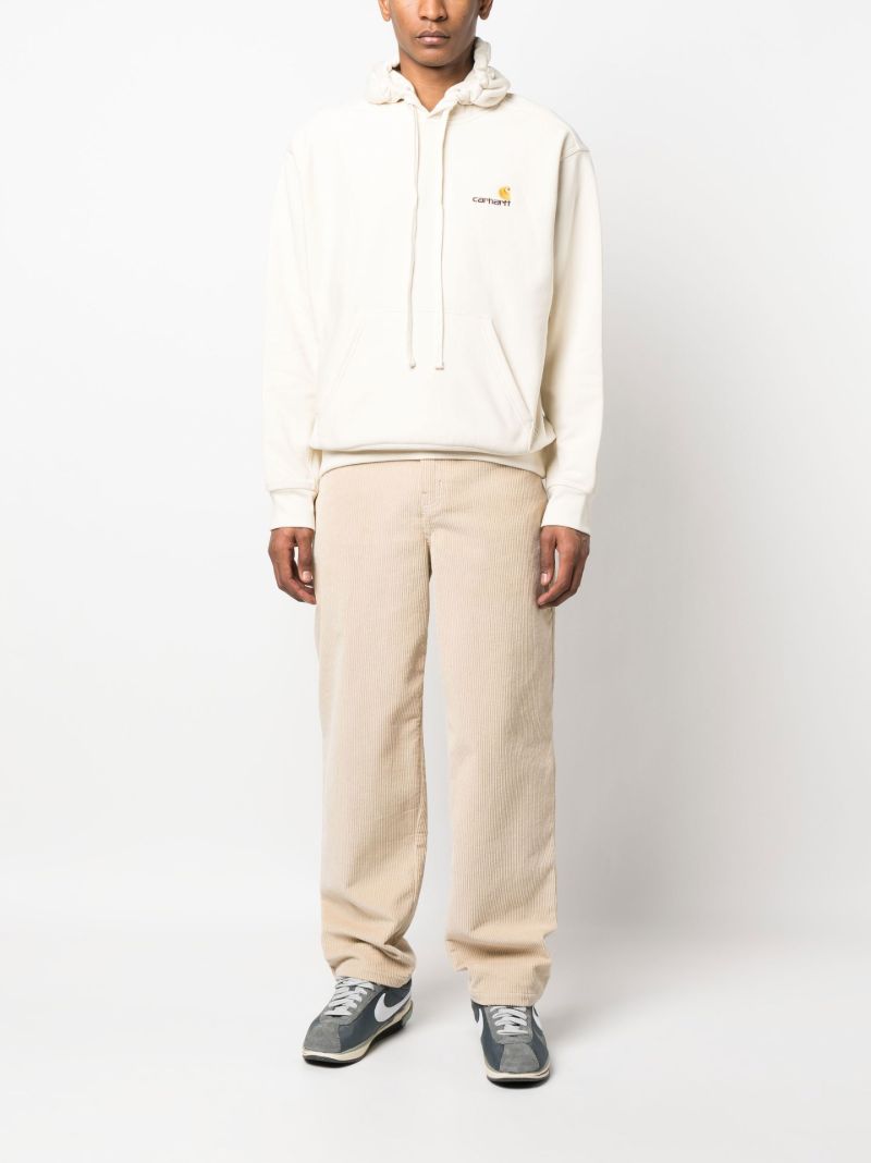 Neutral American Script Cotton Hoodie