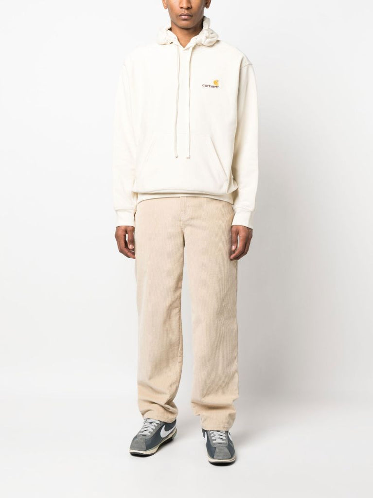 Neutral American Script Cotton Hoodie