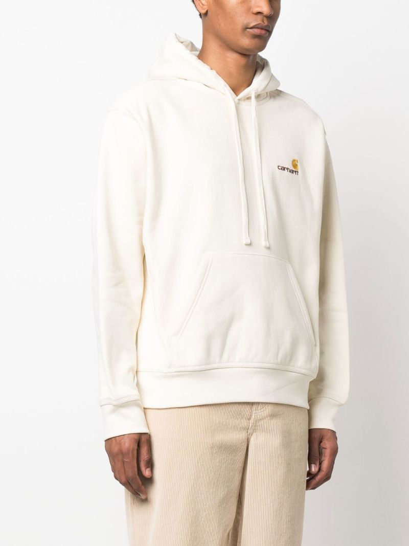 Neutral American Script Cotton Hoodie