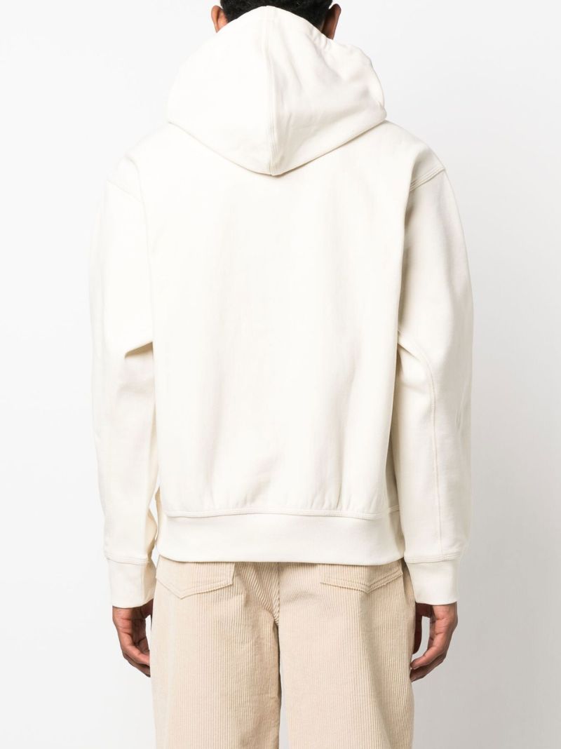 Neutral American Script Cotton Hoodie