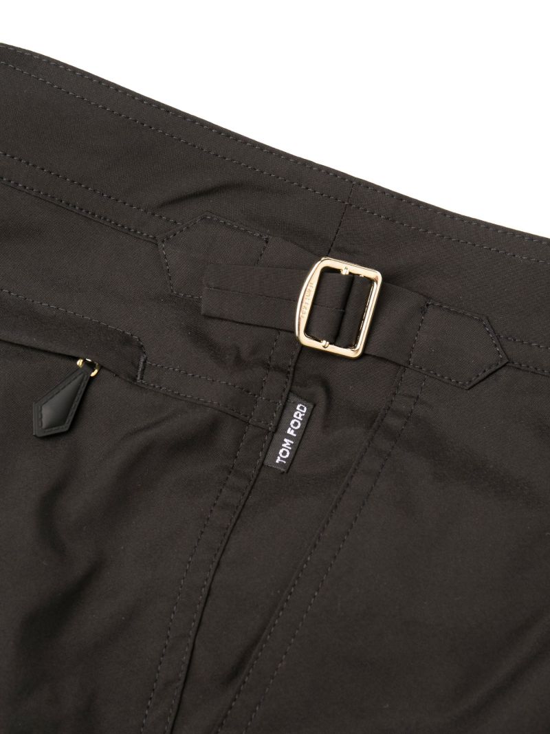Black Side Buckle Detail Swimming Shorts